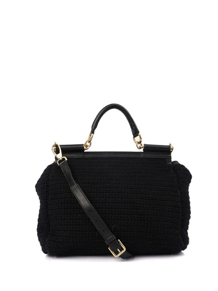 Dolce & Gabbana Black Sicily Fabric Handbag - Image 2 of 6