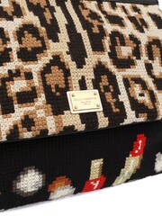 Dolce & Gabbana Black Sicily Fabric Handbag - Image 6 of 6