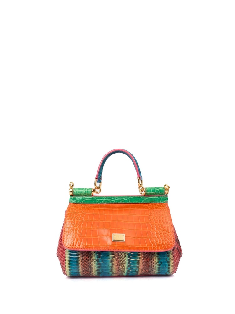 Dolce & Gabbana Small Orange Sicily Exotic Handbag - Image 1 of 1