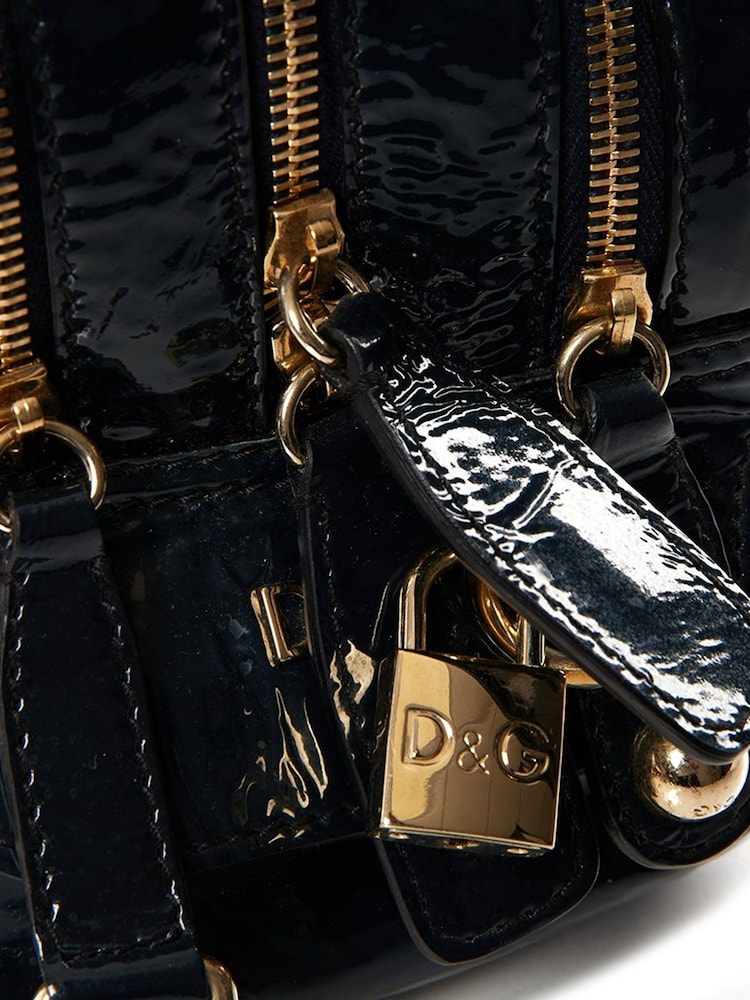 Dolce & Gabbana Blue Lily Small Leather Handbag - Image 6 of 6