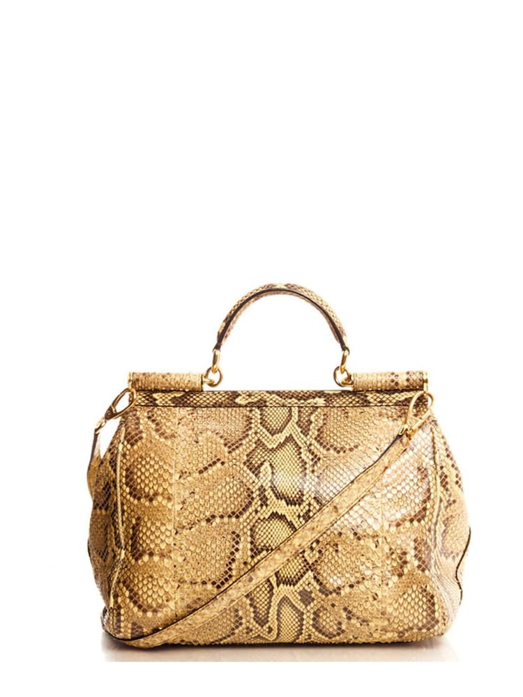Dolce & Gabbana Natural Sicily Large Exotic Handbag - Image 2 of 6