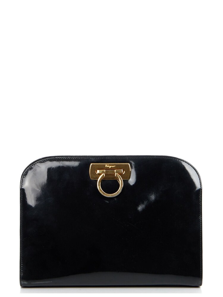 Salvatore Ferragamo Gancini Black Chain Shoulder Bag - Image 1 of 4 Salvatore Ferragamo Gancini Black Chain Shoulder Bag - Image 1 of 4