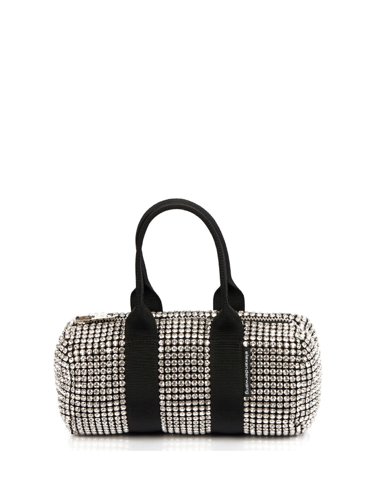 Alexander Wang Black Cruiser Crystal Duffle Mini Canvas Handbag - Image 1 of 1