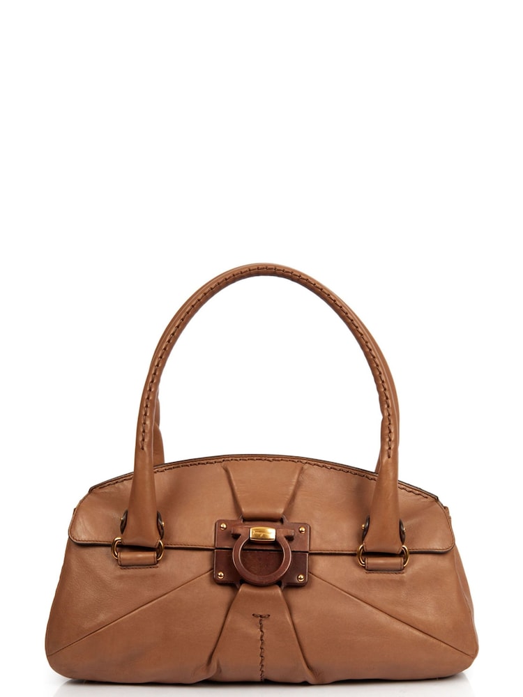 Salvatore Ferragamo Brown Shoulder Bag Leather Handbag - Image 1 of 1