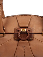 Salvatore Ferragamo Brown Shoulder Bag Leather Handbag - Image 6 of 6