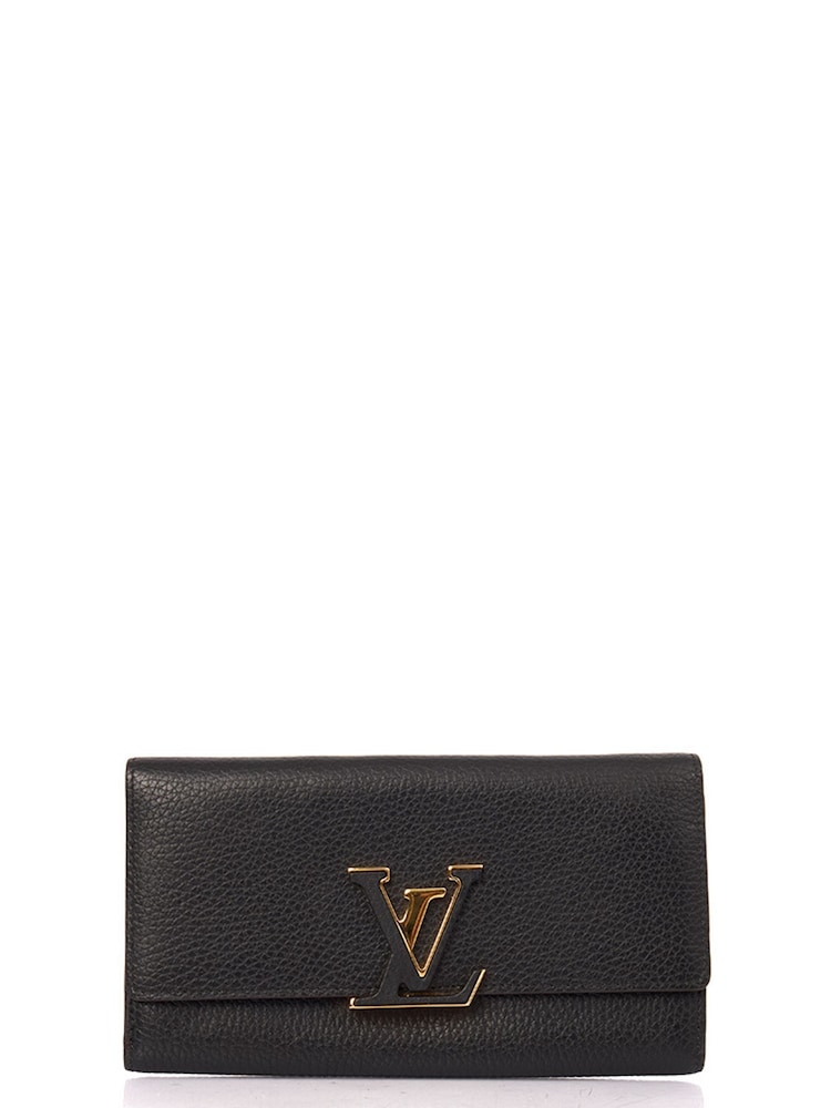 Black Louis Vuitton Black Capucines Calfskin Wallet - Image 1 of 1
