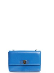 Salvatore Ferragamo Blue Ginny Leather Handbag - Image 1 of 6