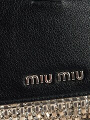 Miu Miu Black Card Holder with Chain Leather Handbag - Image 5 of 6