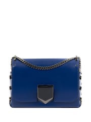 Jimmy Choo Blue Lockett Leather Handbag - Image 1 of 6