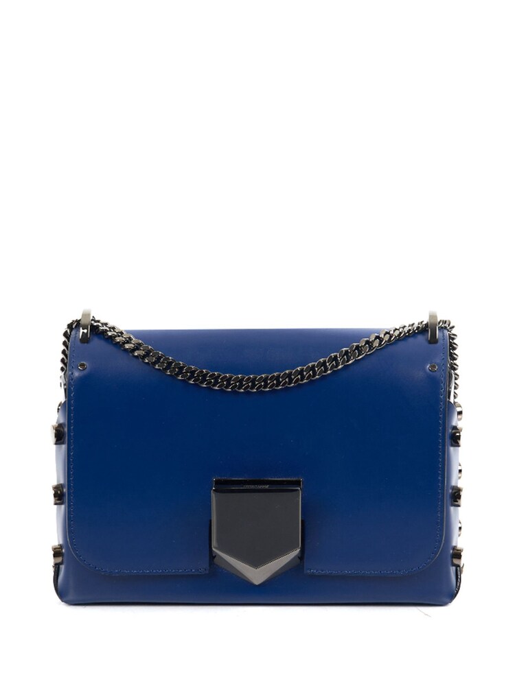 Jimmy Choo Blue Lockett Leather Handbag - Image 1 of 6