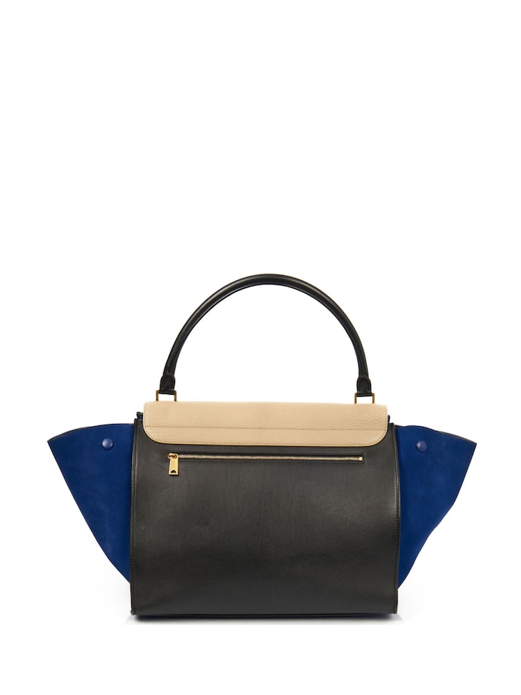 Celine Black Large Trapeze Bullhide Calfskin Handbag - Image 2 of 6