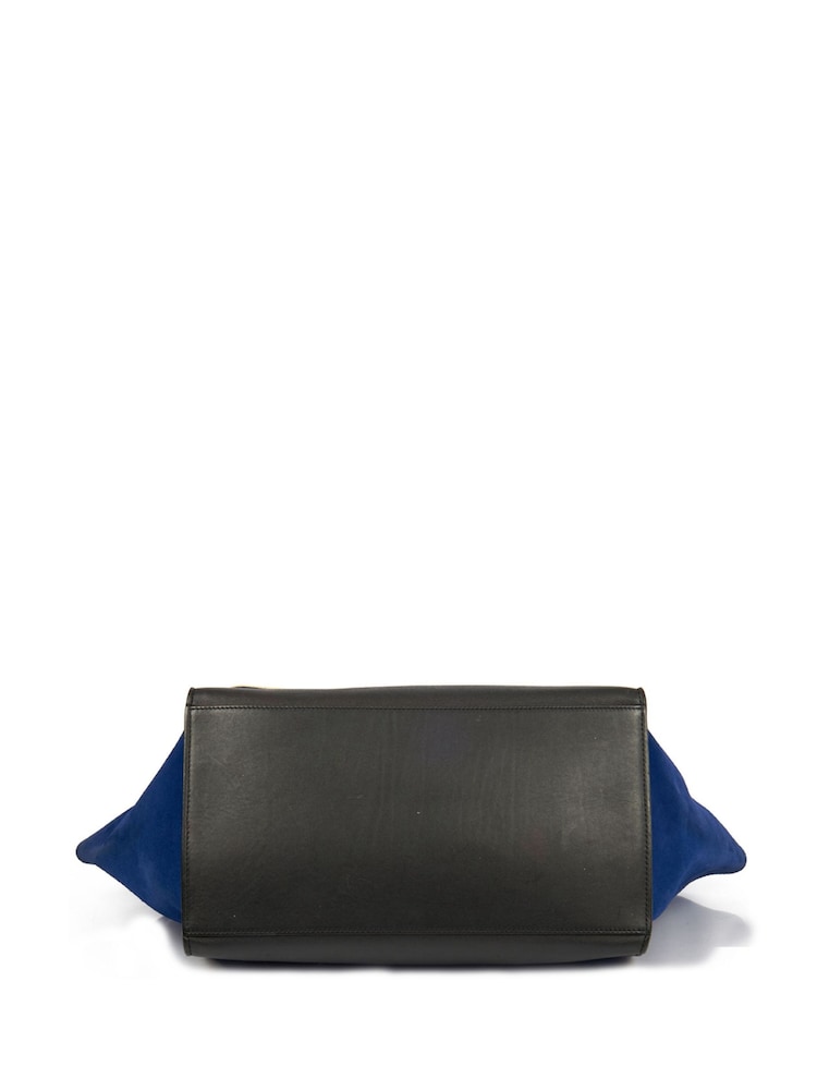 Celine Black Large Trapeze Bullhide Calfskin Handbag - Image 5 of 6