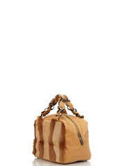 CHANEL Brown Bowler Calfskin Leather Handbag - Image 3 of 6