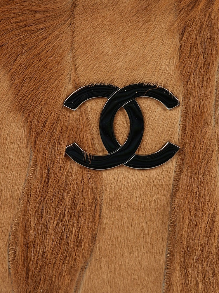CHANEL Brown Bowler Calfskin Leather Handbag - Image 6 of 6