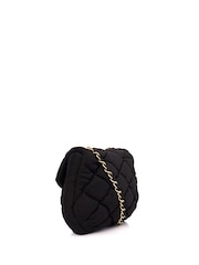 CHANEL Black Bubble Quilt Flap Bag Fabric Handbag - Image 3 of 6