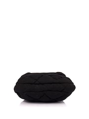 CHANEL Black Bubble Quilt Flap Bag Fabric Handbag - Image 4 of 6