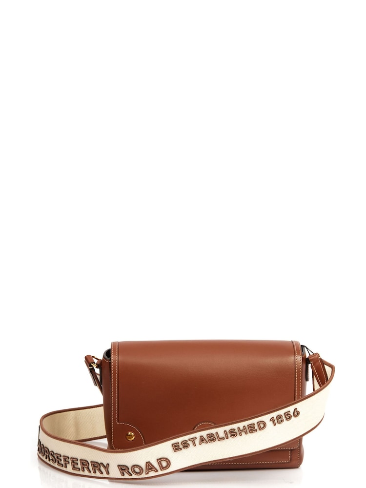 Burberry Brown Note Cross-Body Bag Leather Handbag - Image 5 of 5