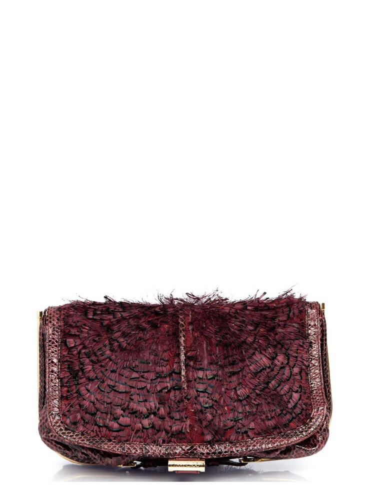 Jimmy Choo Red Clutch Leather Handbag - Image 1 of 6