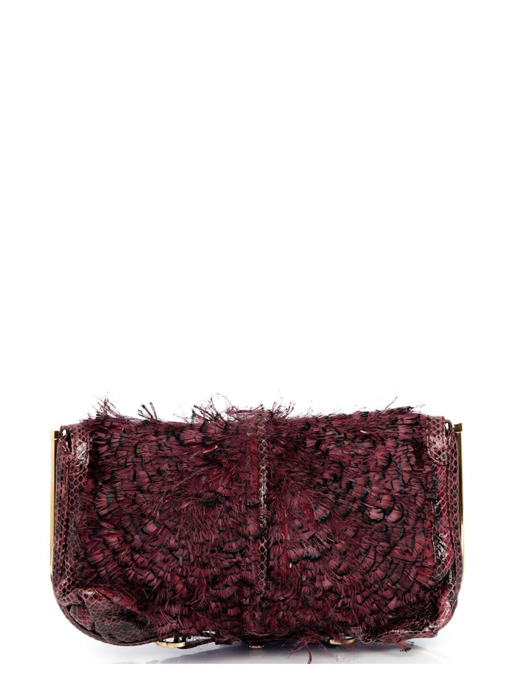 Jimmy Choo Red Clutch Leather Handbag - Image 2 of 6