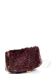 Jimmy Choo Red Clutch Leather Handbag - Image 4 of 6