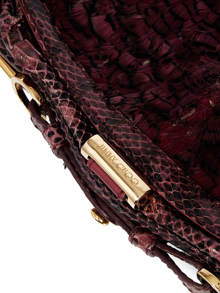 Jimmy Choo Red Clutch Leather Handbag - Image 6 of 6