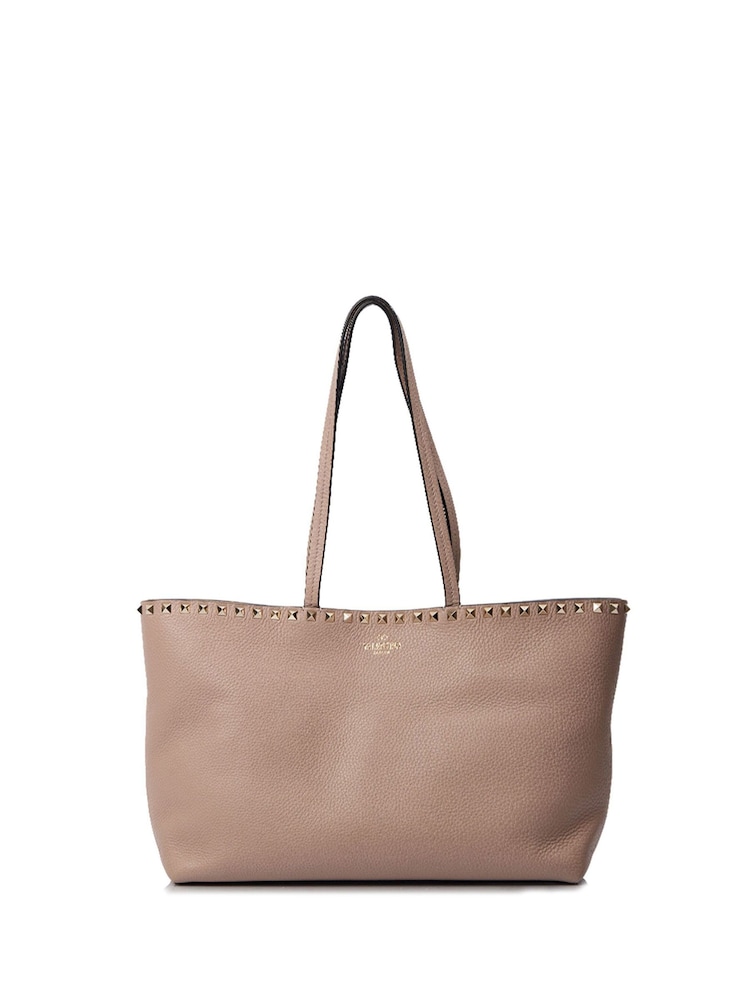 Valentino Pink Rockstud Tote Small Calfskin Handbag - Image 1 of 6