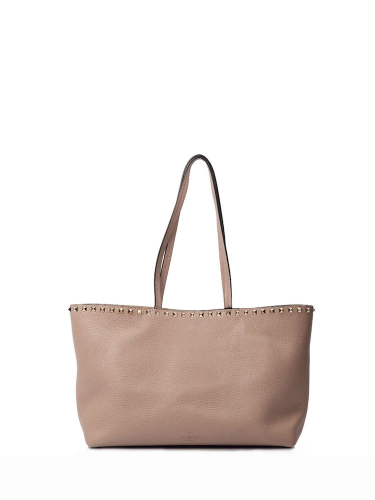 Valentino Pink Rockstud Tote Small Calfskin Handbag - Image 2 of 6