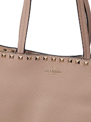 Valentino Pink Rockstud Tote Small Calfskin Handbag - Image 5 of 6