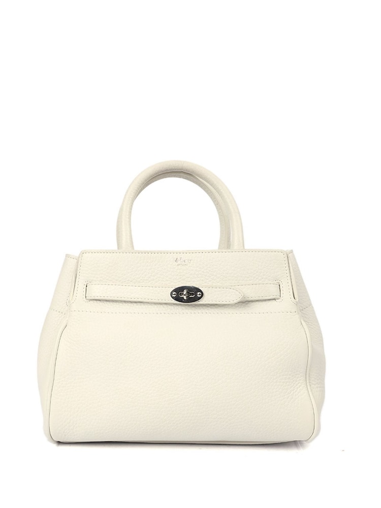 Mulberry White Belted Bayswater Calfskin Leather Handbag - Image 1 of 6