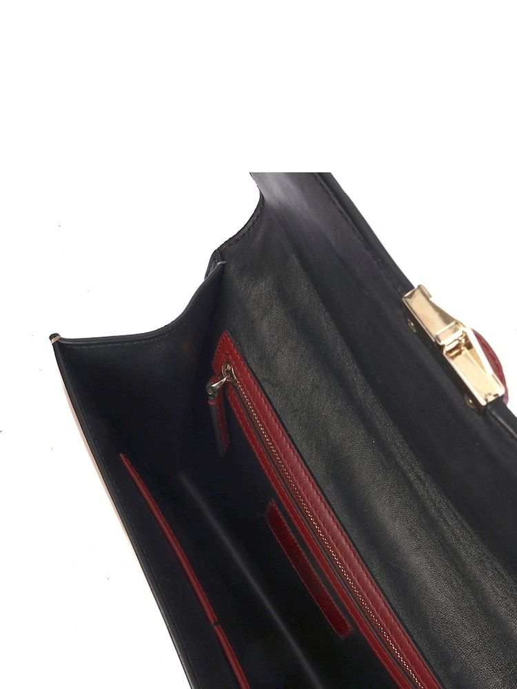 Valentino Natural Medium Glam Lock Leather Handbag - Image 6 of 6