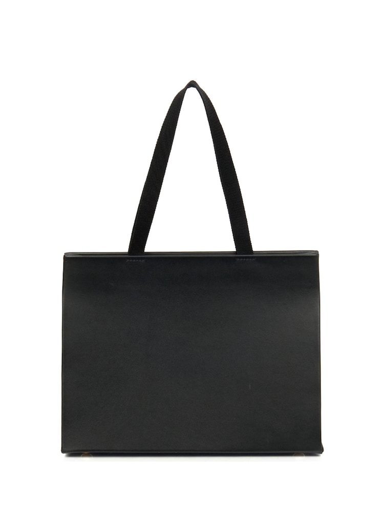 Valentino Black Tote Leather Handbag - Image 2 of 6