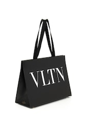 Valentino Black Tote Leather Handbag - Image 4 of 6