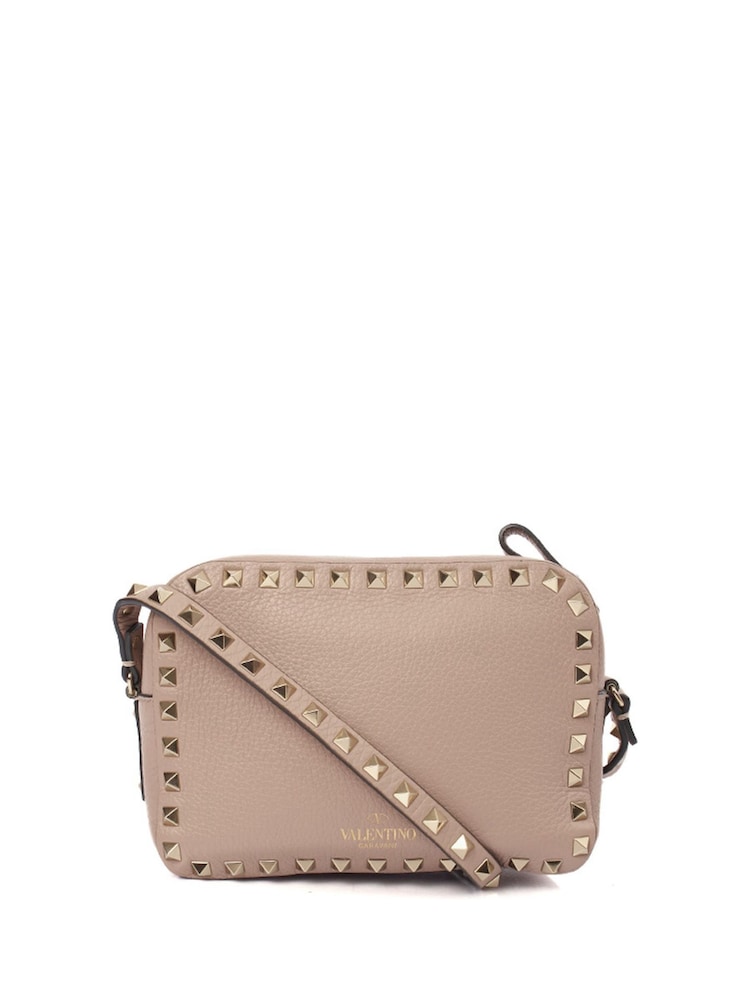 Valentino Pink Rockstud Camera Bag Calfskin Handbag - Image 1 of 6