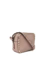 Valentino Pink Rockstud Camera Bag Calfskin Handbag - Image 3 of 6