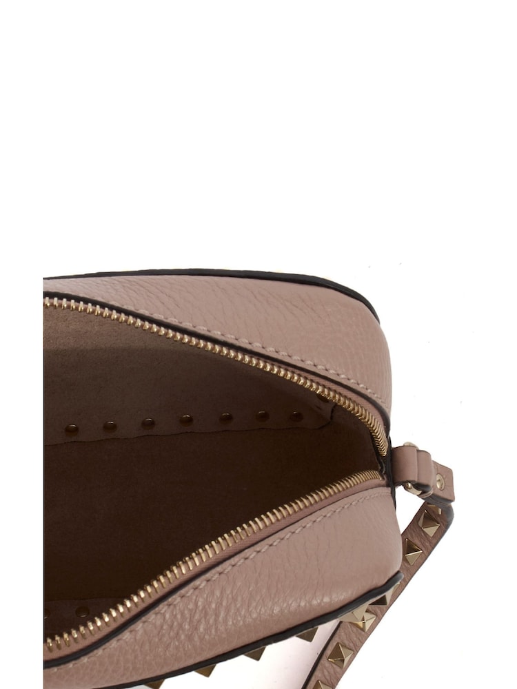 Valentino Pink Rockstud Camera Bag Calfskin Handbag - Image 6 of 6