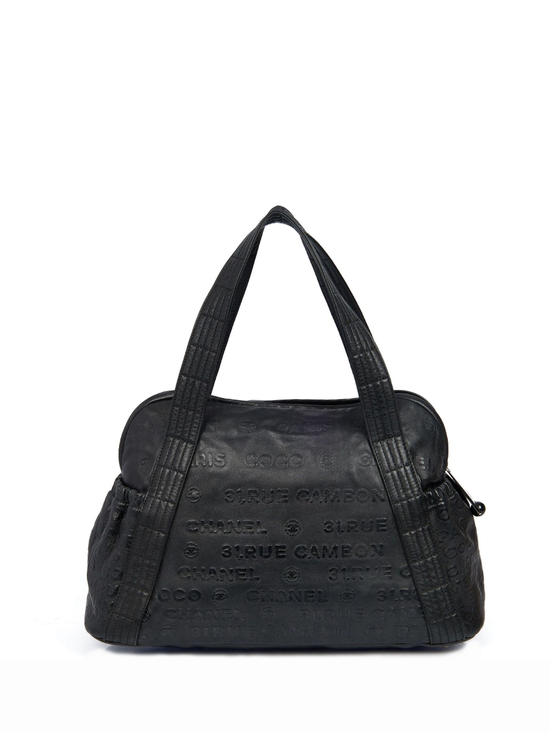 Buy CHANEL 31 Rue Cambon Black Tote Calfskin Leather Handbag