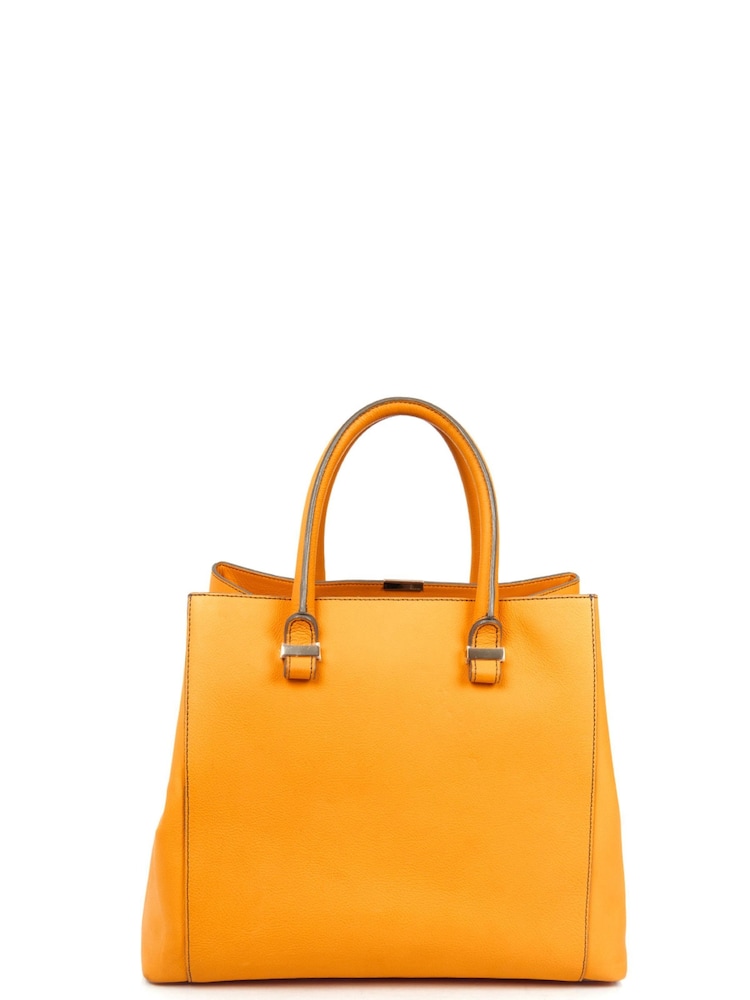 Victoria Beckham Yellow Tote Leather Handbag - Image 2 of 5