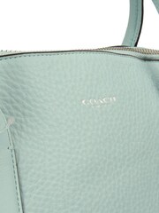 COACH Blue Bleecker Preston Satchel Leather Handbag - Image 6 of 6