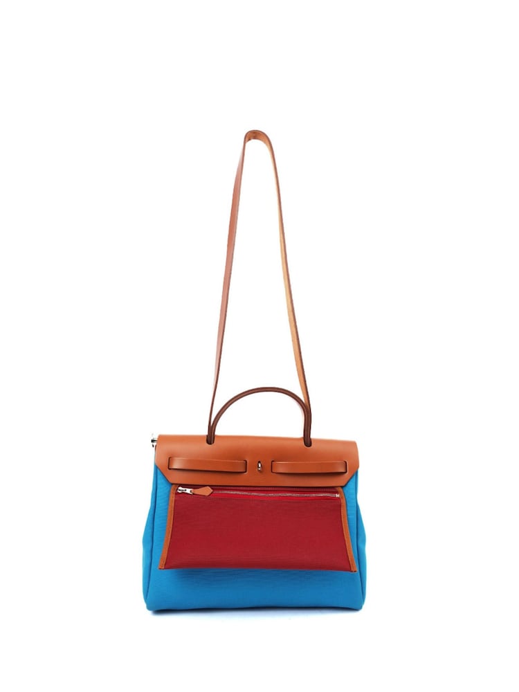 Hermès Blue Herbag Zip 31 Fabric Handbag - Image 2 of 5