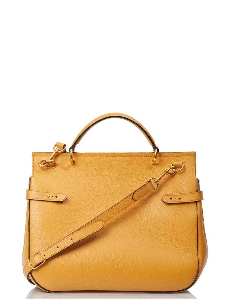 Mulberry Yellow Amberley Calfskin Leather Handbag - Image 2 of 6
