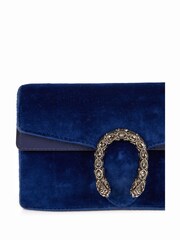 Gucci Blue Dionysus Super Mini Velvet Handbag - Image 6 of 6