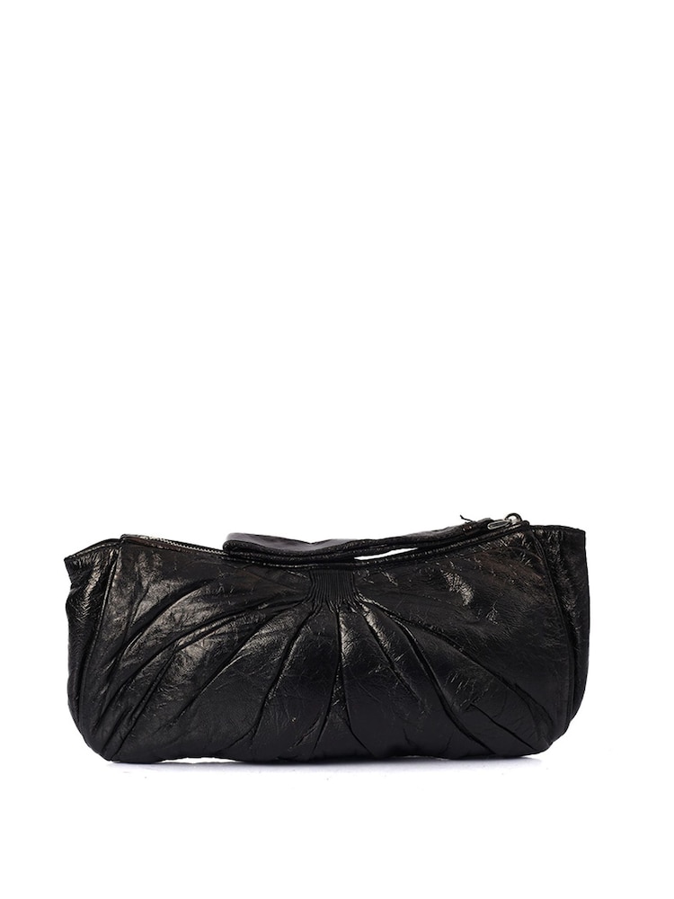 Miu Miu Black Clutch Leather Handbag - Image 2 of 6
