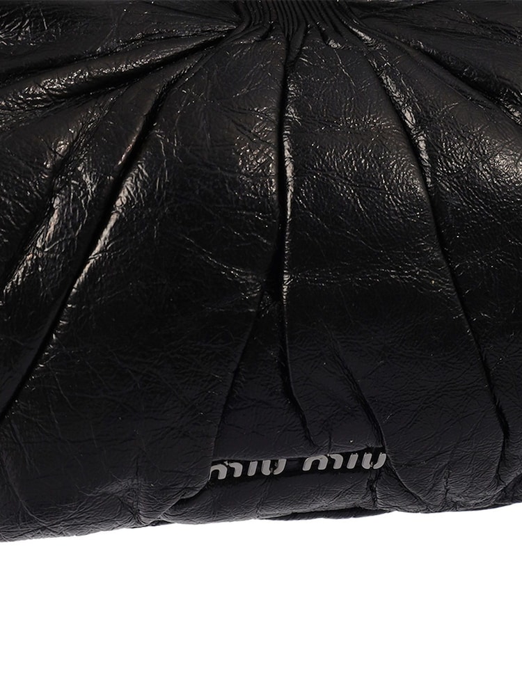 Miu Miu Black Clutch Leather Handbag - Image 6 of 6