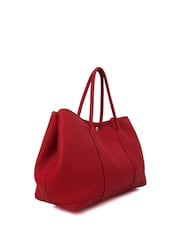 Hermès Red Garden Tote 39 Fjord Leather Handbag - Image 3 of 5