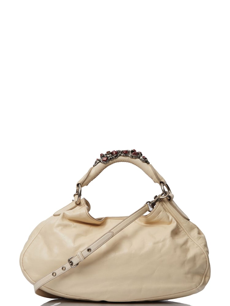 Miu Miu White Tote Leather Handbag - Image 1 of 6