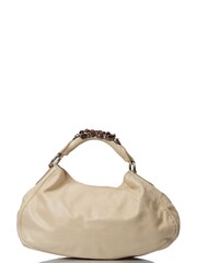 Miu Miu White Tote Leather Handbag - Image 2 of 6