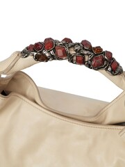 Miu Miu White Tote Leather Handbag - Image 5 of 6