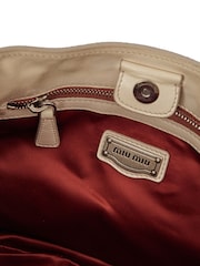 Miu Miu White Tote Leather Handbag - Image 6 of 6