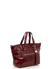 Jimmy Choo Red Tote Exotic Effect Leather Handbag - Image 4 of 6