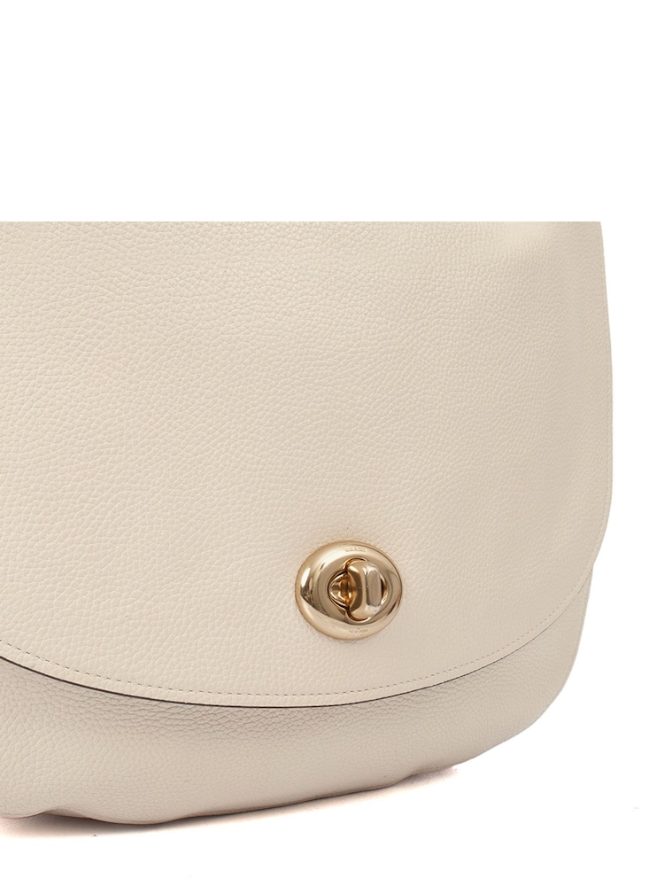 COACH Natural Turnlock Tote Leather Handbag - Image 6 of 6